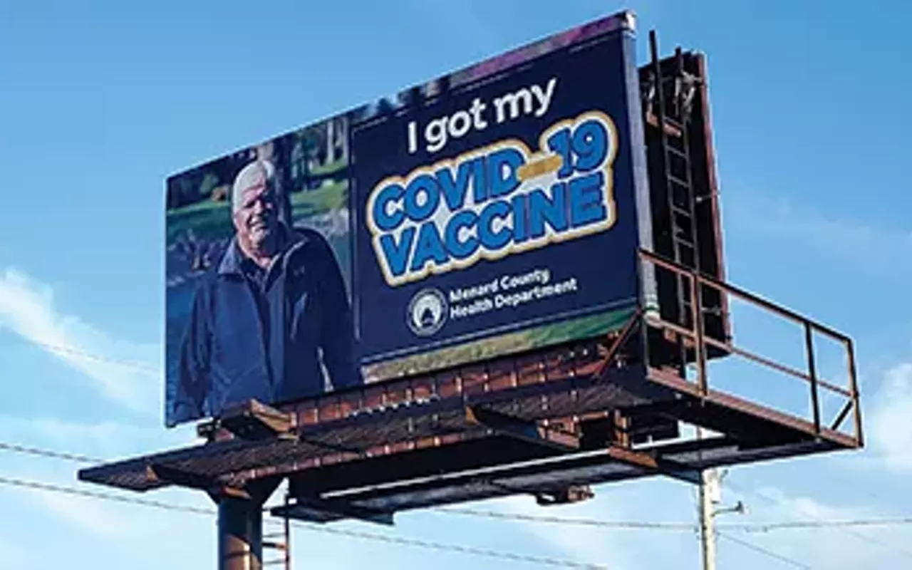 A billboard in Petersburg features Rich Brauer, a former Republican state legislator who represented the area.
