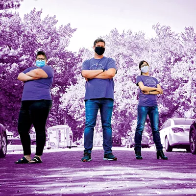 Community health care workers Abigail Invancicts, left, Bobby Baker and Eva Santucci are part of the SIU School of Medicine team that reaches out with health care help to people where they live.