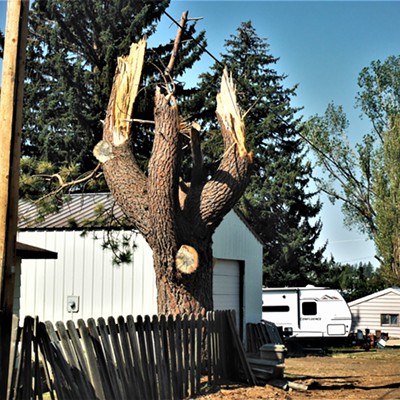 A remanent reminder of a storm that hit Rockford, Washington on August 11th.