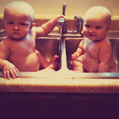 Aubrey and Emerson enjoy bath time July 6 in Clarkston. Aubrey is the child of Courtney Peavey. Emerson is the child of Amber Whitfield, who snapped and submitted the photo.