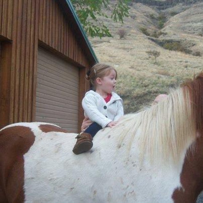 Averie's first horse ride