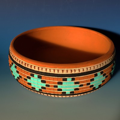 Turquoise and Terra Cotta Bowl