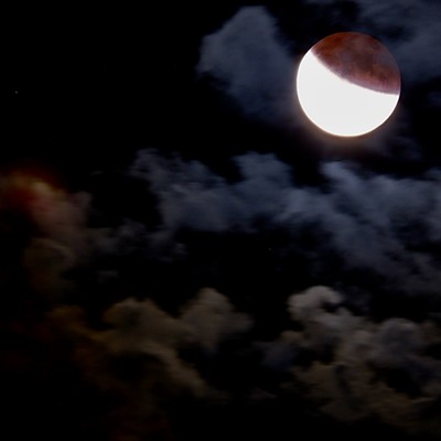 Wasn’t able to see the total eclipse of the moon because of the clouds, but just this much was awesome!