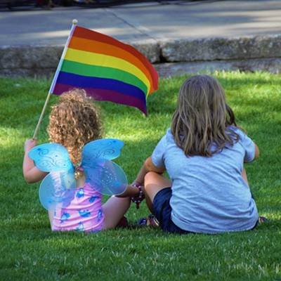These two little girls had a front row seat to watch the concert for Celebrate Love at Pioneer Park. Taken July 13, 2019 by Mary Hayward of Clarkston.