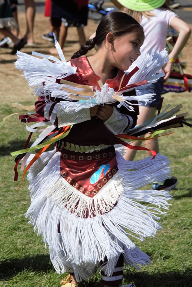 Child dancer at powwow