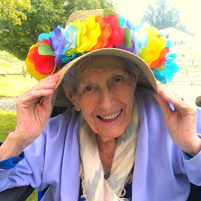 Flowery Hat on Grandma