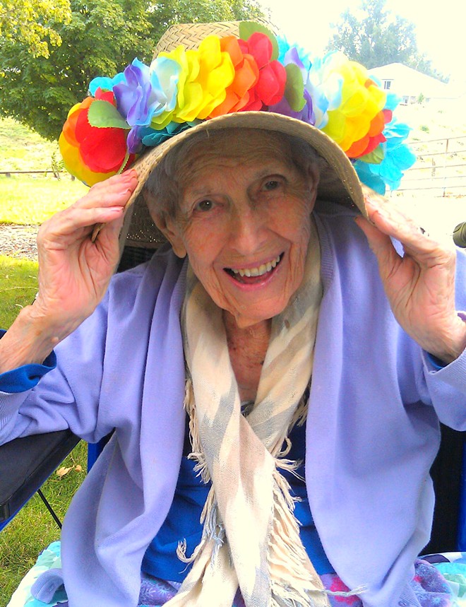 Flowery Hat on Grandma