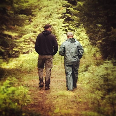 My dad Tom Wakefield and husband Josh peavey, walking in the beautiful nature. Looking and talking and laughing fills the air!