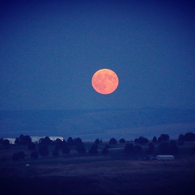 Full moon rising 7/27/2018, taken from the Clarkston Heights by Donna Moto Hjelm.