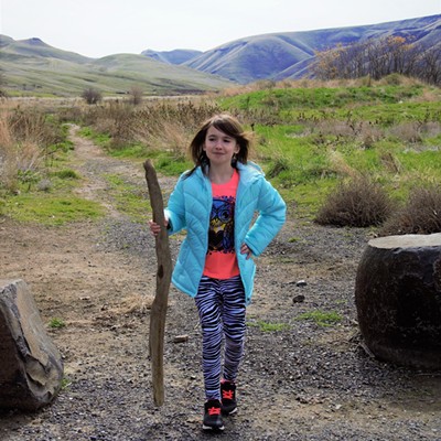 We took our granddaughter, Audjrey, for a hike on a nice trail in Asotin and she walked proud with her walking stick.