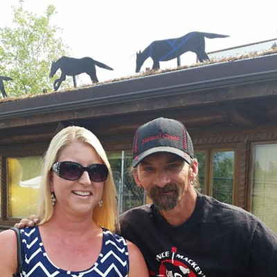 Jennifer Wallace of Clarkston met her Iditarod Idol while visiting Fairbanks, Alaska, on June 21. Lance Mackey, 45, is the first person to claim four consecutive Iditarod championships. He also accomplished winning the Yukon Quest & the Iditarod in the same year. This feat seemed impossible and is now seen as one of the most impressive accomplishments for a sled dog musher. Photo taken by Janelle Wilsey of Lewiston.