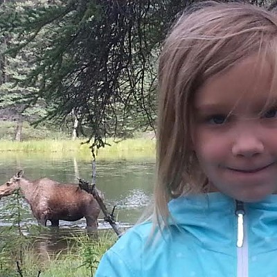 Isabella Potts-Moore of Pullman encountered a moose while on vacation with her parents, Chuck Moore and Donna Potts, on July 13 at Denali National Park in Alaska. Her dad was the photographer, but it was her mom's birthday.