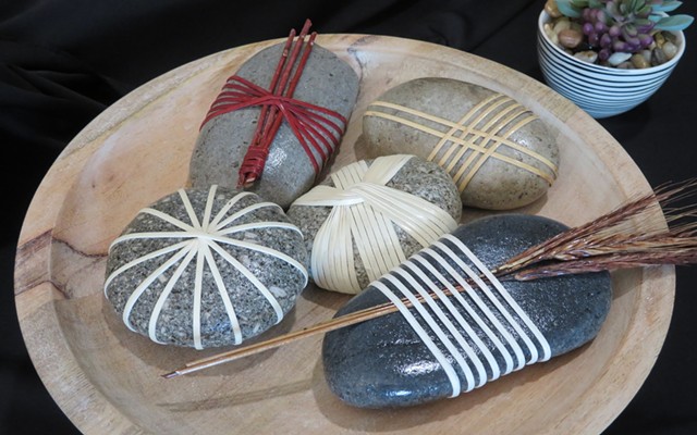 Japanese Wrapped Stones by Denise Wagner
