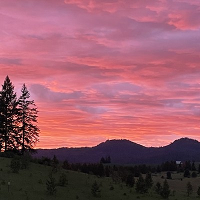 Moscow Mountain is outlined by brilliant sunset on May 19. What a beautiful world we have here!