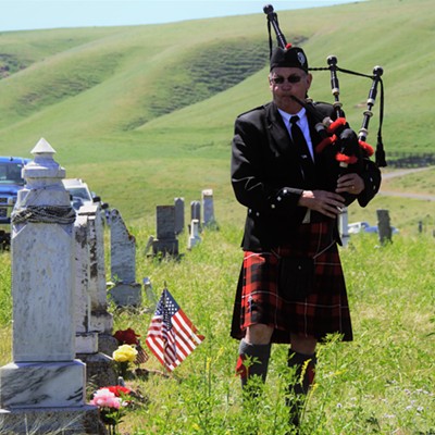 At the Asotin Cemetery, the American Legion Post 246 held a Memorial Day Ceremony and it was touching to hear and see the bag pipes being played. Taken May 28, 2018 by Mary Hayward.