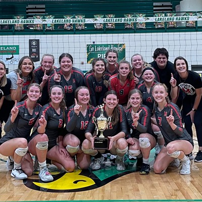 MHS Varsity Volleyball team win 4A District Championship