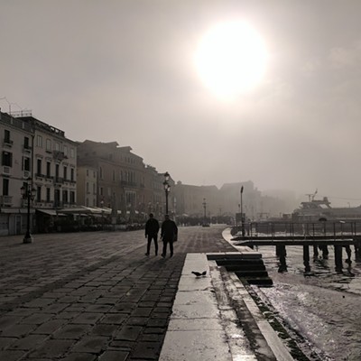 My grandson, Layne Harris, snapped this photo as we disembarked from a water taxi in Venice.