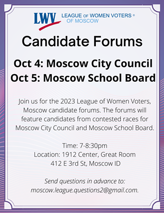 Moscow School Board candidate forum