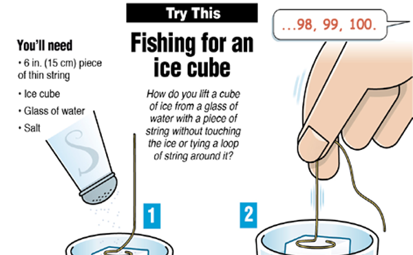 Try This: Fishing for an ice cube