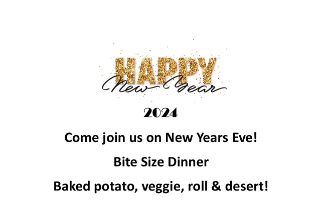 New Year's dinner and band music