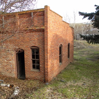 this is the brick building that is now all over the hill where the trailers and blackberries were. another part of the was.