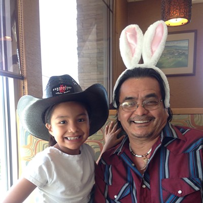 We took our grand-daughter Madden (Din Din) Bisbee to Moscow to see the Easter Bunney 4-12-15. Her parents are Michael Jr. & Roberta Bisbee from Lapwai. Papa Peewee (aka Phillip Taylor) is from Lapwai. I took the picture at McDonald's in Moscow after she saw the Easter Bunney at the Mall. She is 7 years old in this pic. Papa and Din Din have a lot of different adventures.