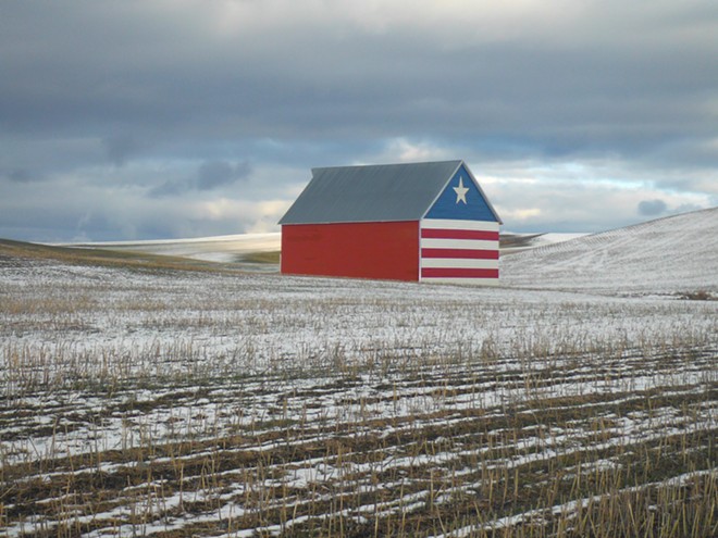 Patriotic barn