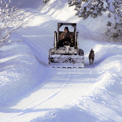 As we were heading towards the Blues, I saw this guy had plowed his driveway and his loyal partner at his side. Taken Dec. 12, 2016, by Mary Hayward of Clarkston.