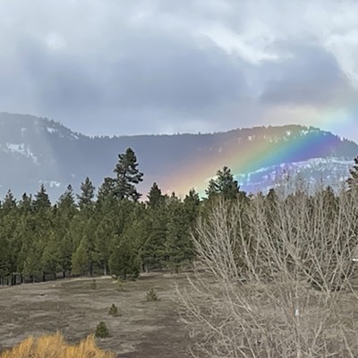 It's time to look for that Pot of Gold for St. Patrick's Day. This rainbow suddenly appeared on Sunday, March 13th in front of Moscow Mountain and was captured by Karen Purtee.