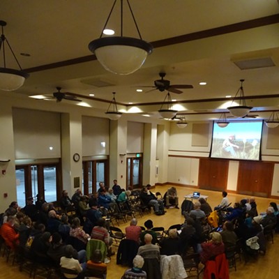 Friends of the Clearwater thanks citizens for attending the community discussion in Moscow about the threats to public lands and the public involvement process. Photo by Brett Haverstick, taken Feb. 27, 2017, at the 1912 Center in Moscow.