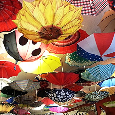 A display of umbrellas at an antique mall in Post Falls, Idaho, on Nov. 13. Photo by Dan Aeling of Lapwai.