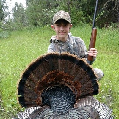 On May 6, Sage Jones, 13, shot a 10 1/2-inch bearded turkey, with Brad Chance, in Lenore, Idaho. Sage is the son of Debbie Jones of Lewiston and Steve Jones of Portland.