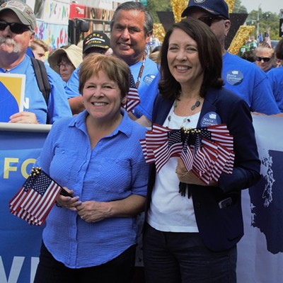 We saw Washington State Senator Maria Cantwell and 5th Congressional Candidate Lisa Brown at the Lentil Festival Parade in Pullman. Taken August 18, 2018 by Mary Hayward.
