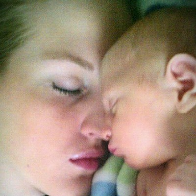 Sleepy Time Baby......Hannah Piper and son Marcus Weeks.  Long summer day and time to sleep... So cute!!!!