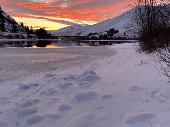 Snowy River at Sunset