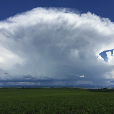 A storm approaches, about 5 miles East of Nezperce. Picture taken by Scott Riggers, May 27, 2015
