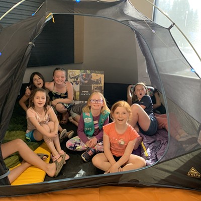 Girl Scouts from Troop 2005 learn about Leave No Trace Camping at Northwest River Supply in anticipation of the summer camping season.