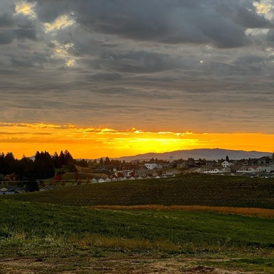 Photo taken west of town of the sunrise in Pullman.