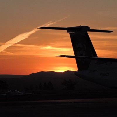 Sunset at the Lewiston Airport