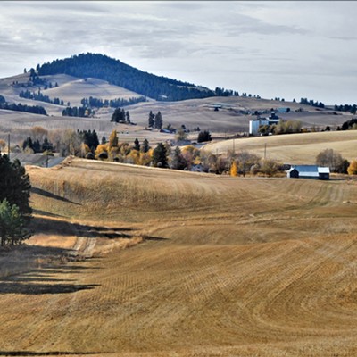 The east side of Tomer's Butte with part of Joel, Idaho from Cornwall Road taken on October 21, 2021 by Keith Gunther