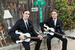 Dylan Zmed (left) and Zach Zmed portray Phil and Don in the Everly Brothers Experience. - ©BRENDAN HOLMES