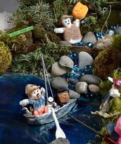 The 2017 winning Peeps contest submission by Jeanne Poxleitner and Kris Klaveano included this piece of a larger diorama featuring Peeps enjoying a variety of outdoor recreation. - TRIBUNE/BARRY KOUGH