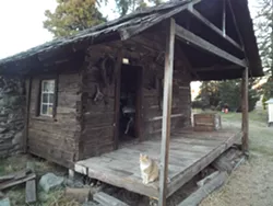This cabin on the grounds of White Spring Ranch in Genesee was built in 1876. A second roof was put over the top of the original. Tours of the cabin are available during the "Little House on the Prairie" Ice Cream Social Saturday. -- White Spring Ranch photo