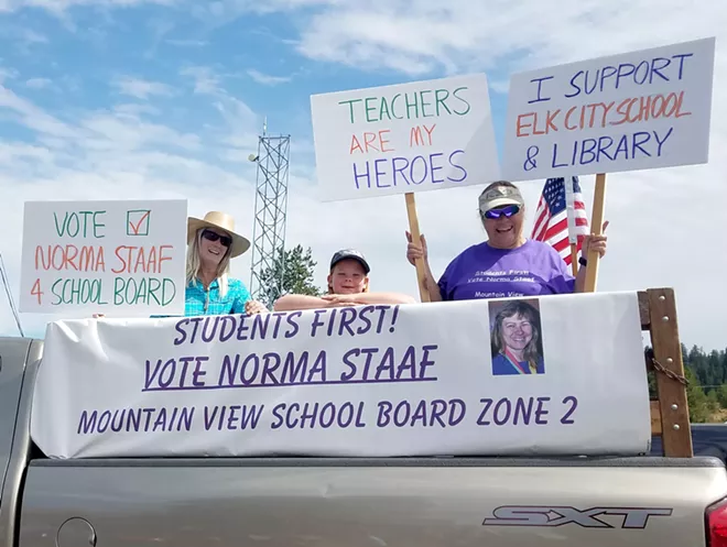 Norma Staaf is shown at the 2019 Elk City parade during her campaign in this courtesy photo. - COURTESY