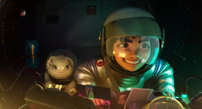 OVER THE MOON - (L-R) "Bungee the rabbit" and "Fei Fei" (voiced by Cathy Ang). © 2020 Netflix, Inc. - NETFLIX