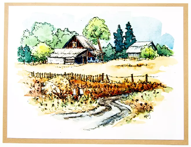 Moscow painter captures rolling hills in watercolors