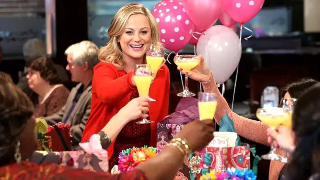 Leslie Knope (Amy Poehler) celebrates Galentine’s Day with her lady friends in an episode from the TV show “Parks and Recreation.” The holiday from the TV show is celebrated Feb. 13 and is gaining a mainstream following.