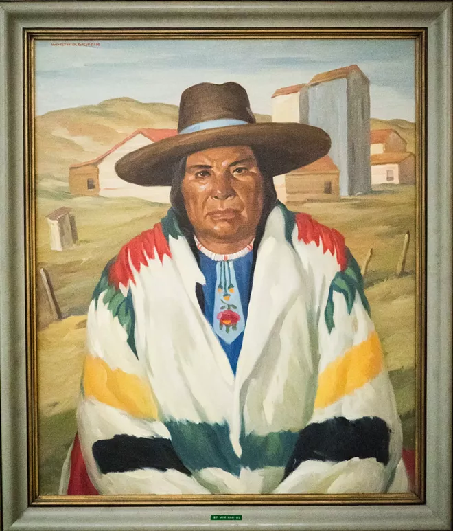 A 1935 painting of Jim Kanine by Worth Griffin from the exhibit “Follow the River: Portraits of the Columbia Plateau.”