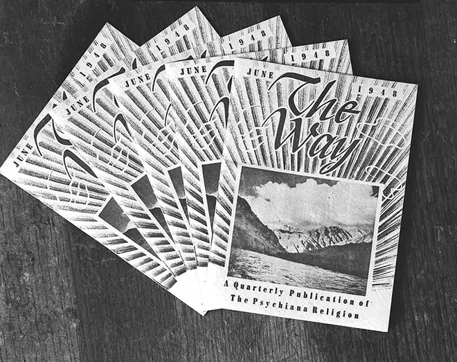 Photograph of several copies of the June 1948 edition of the "The Way: A Quarterly Publication of the Psychiana Religion." - PSYCHIANA DIGITAL COLLECTION, DIGITAL INITIATIVES, UNIVERSITY OF IDAHO LIBRARY