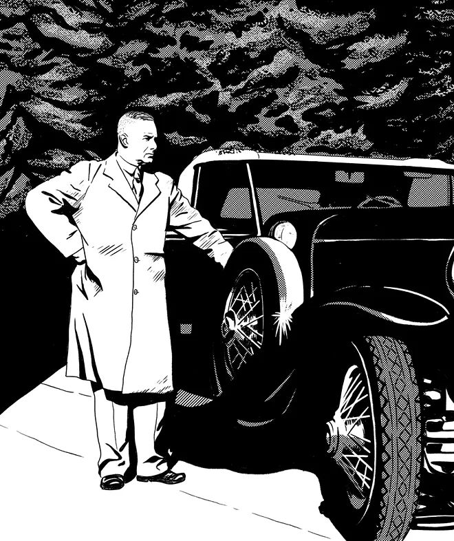 A graphic illustration created using a historical photo of Frank B. Robinson, founder of the self-help, mail-order religion Psychiana. - SAM COULTER/INLAND360